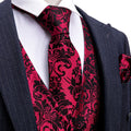 GentCrest Black Floral Vest Set - Image 1