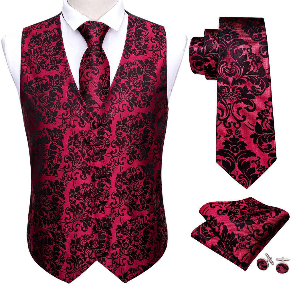 GentCrest Black Floral Vest Set - Image 5