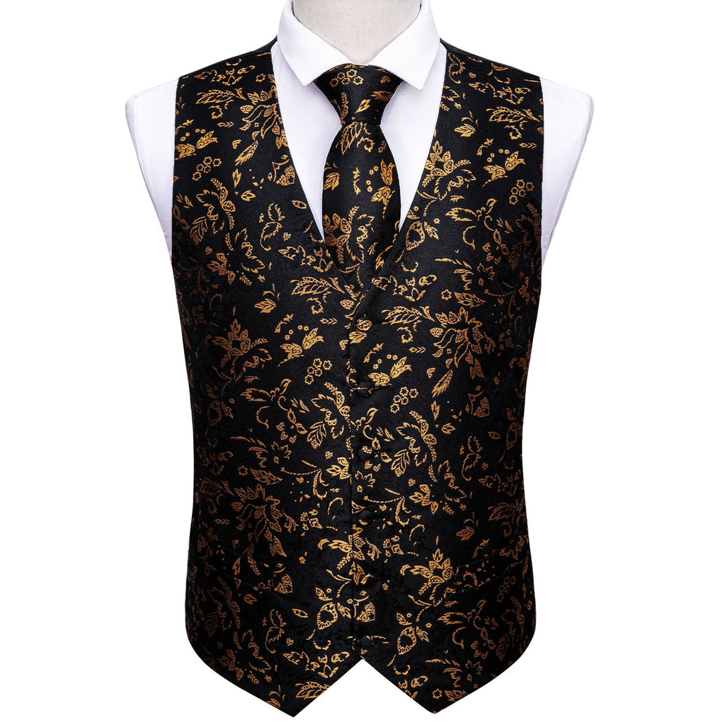 GentCrest Black Floral Vest Set - Image 3