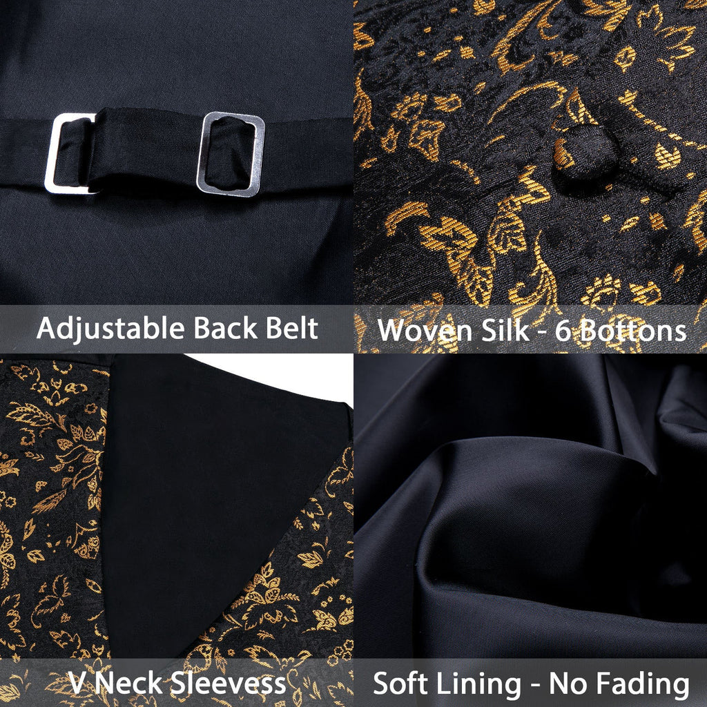 GentCrest Black Floral Vest Set - Image 5