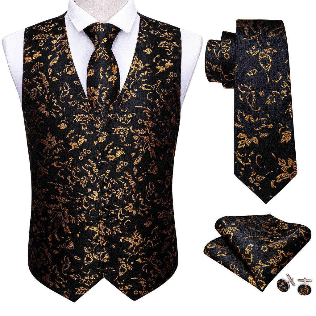 GentCrest Black Floral Vest Set - Image 2