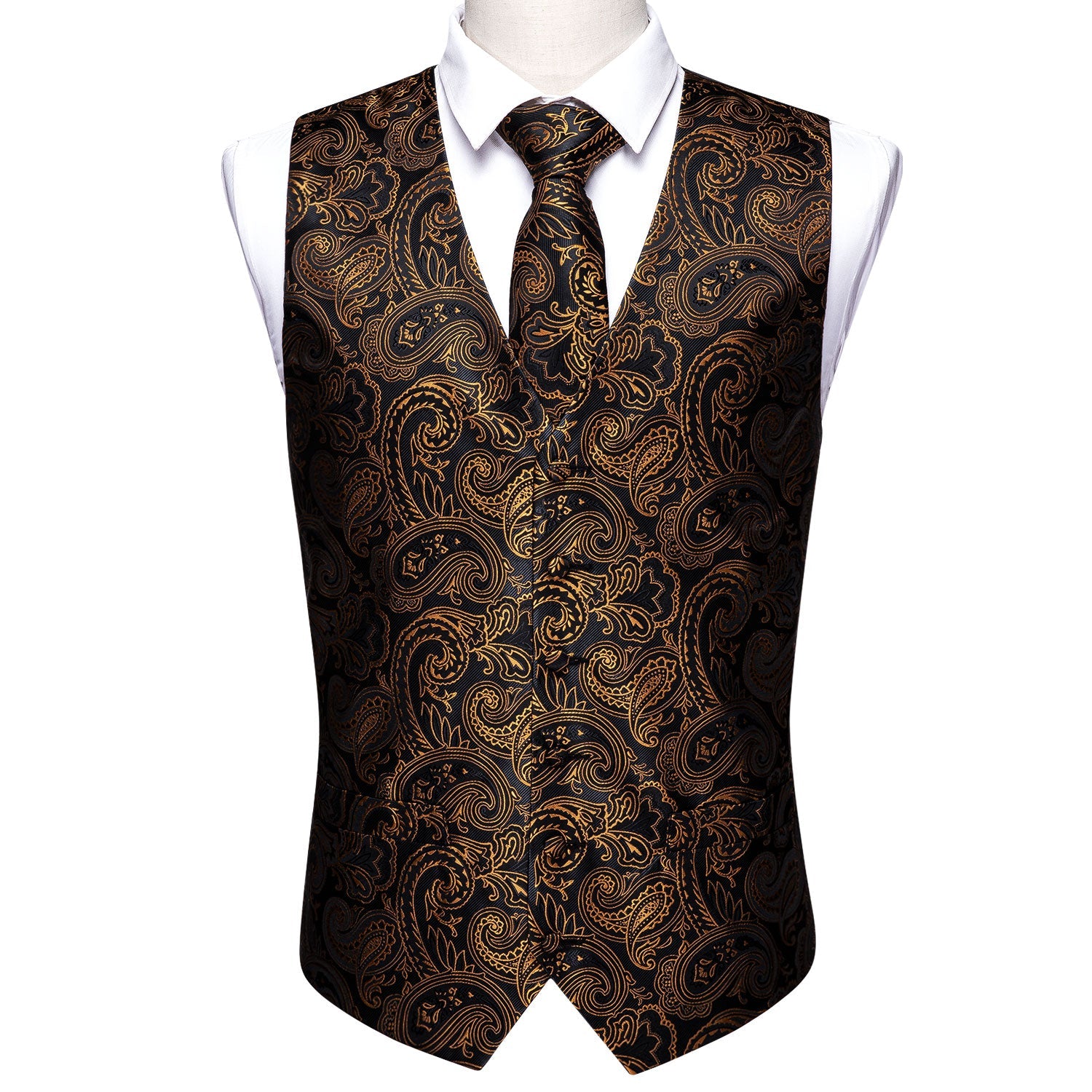 GentCrest Black Paisley Vest Set - Image 2