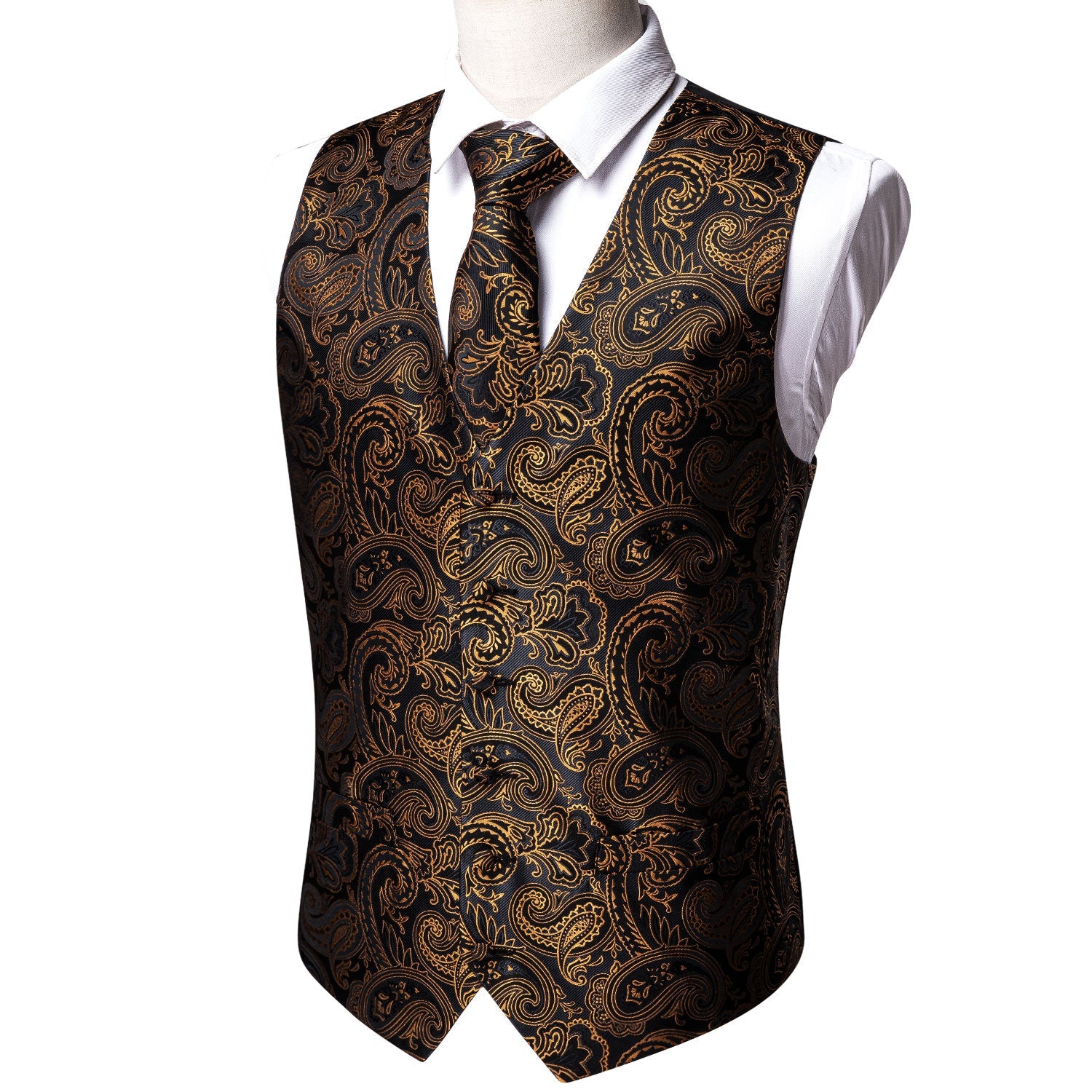 GentCrest Black Paisley Vest Set - Image 3
