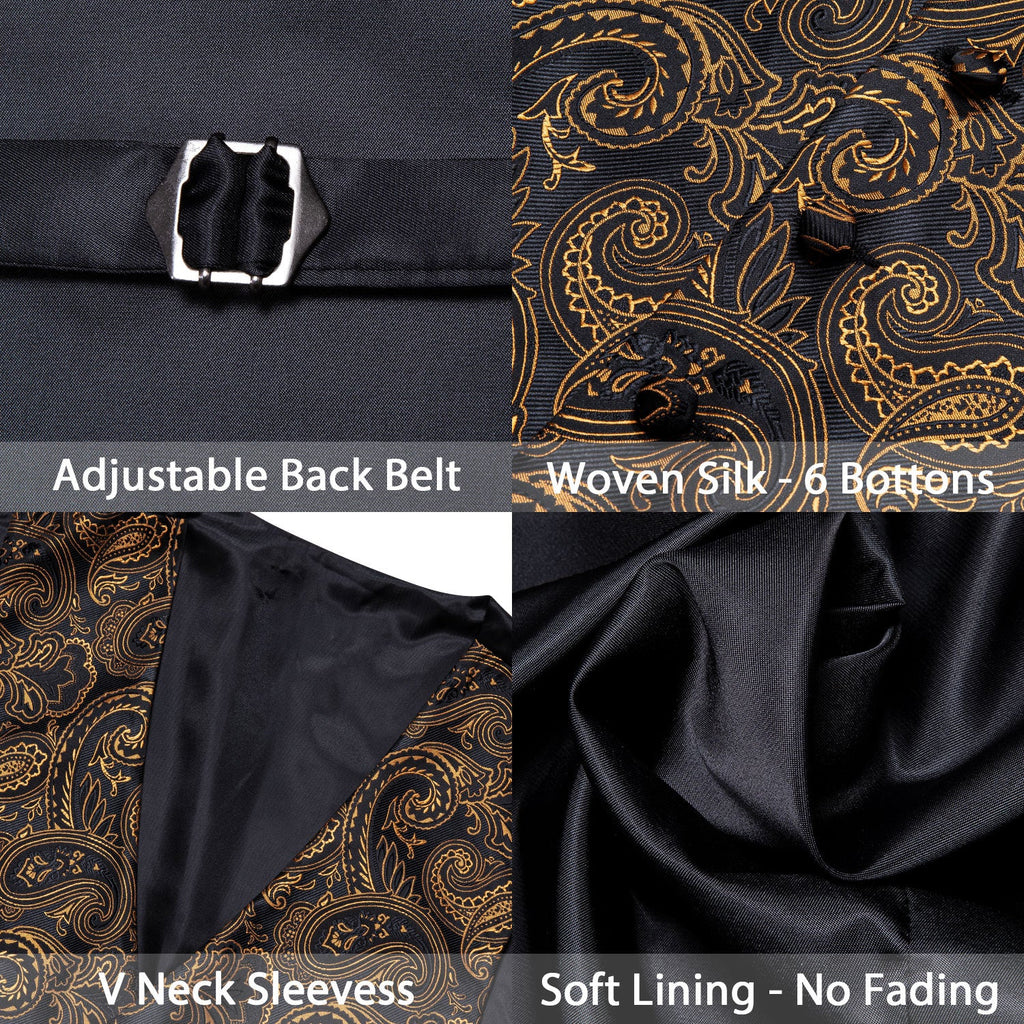 GentCrest Black Paisley Vest Set - Image 7