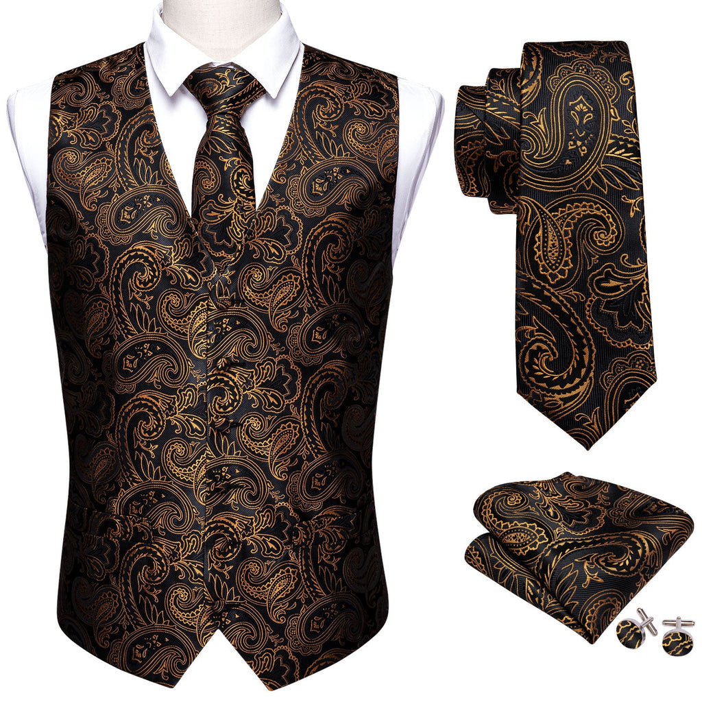 GentCrest Black Paisley Vest Set - Image 4