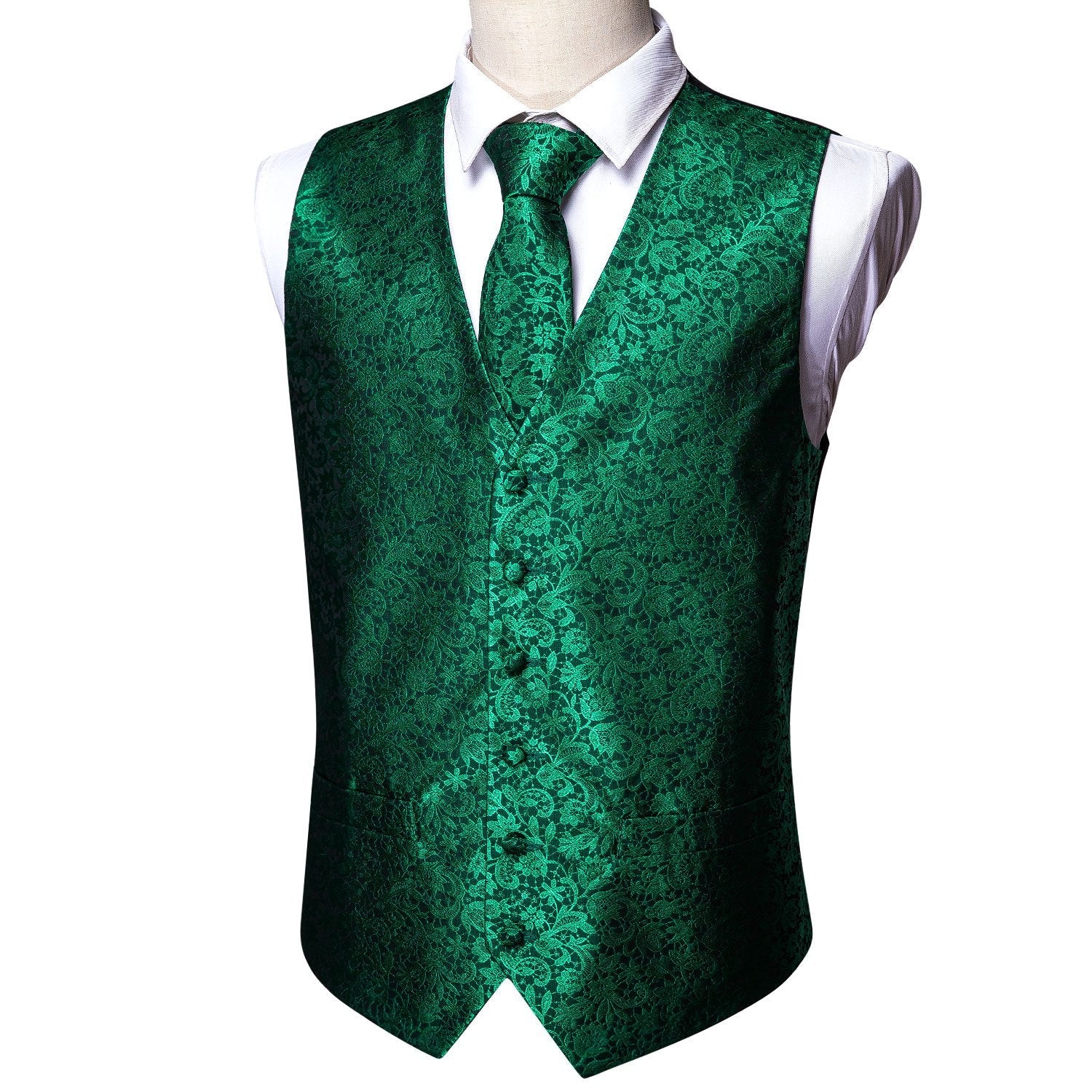 GentCrest Black Floral Vest Set - Image 4