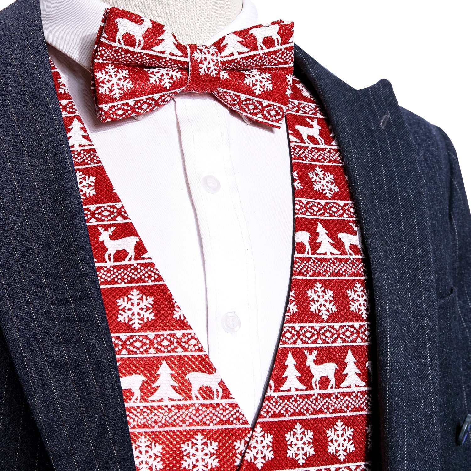 Festive Cheer Ugly Sweater-Inspired Vest Set - GentCrest