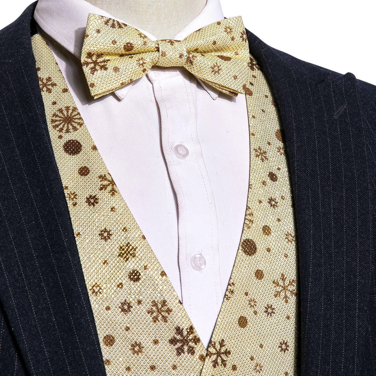 Champagne and Brown Vest Set - GentCrest