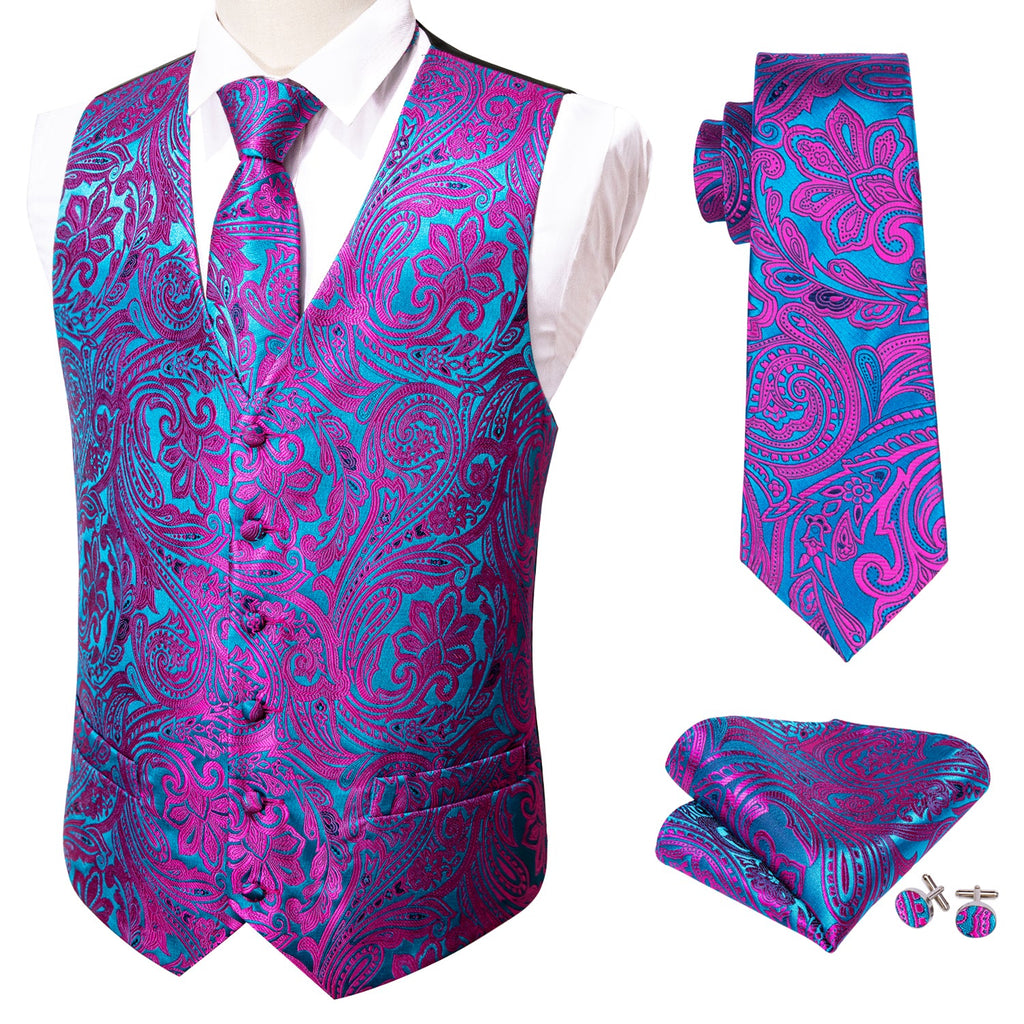 GentCrest Blue Paisley Vest Set - Image 3