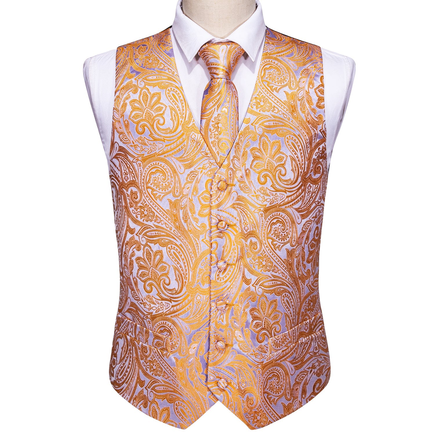 GentCrest Silver Paisley Vest Set - Image 3