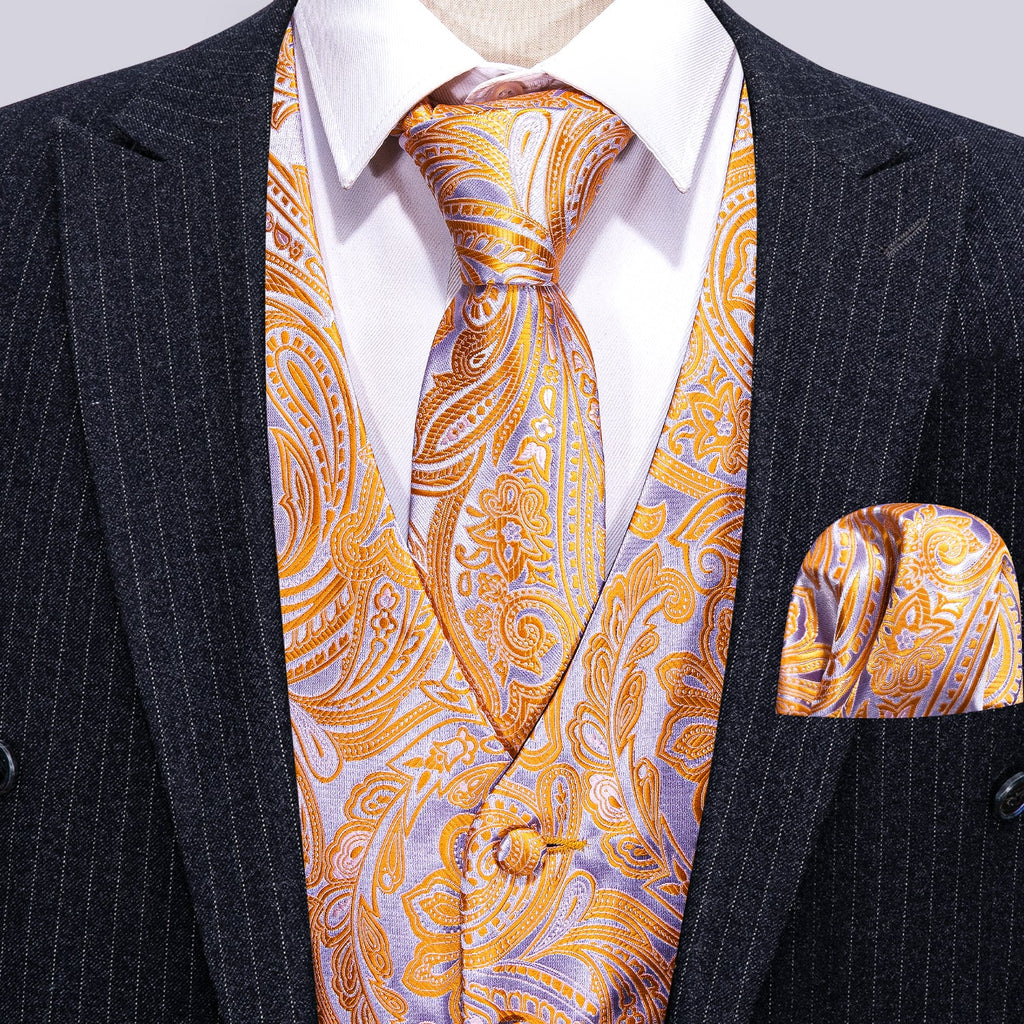 GentCrest Silver Paisley Vest Set - Image 6