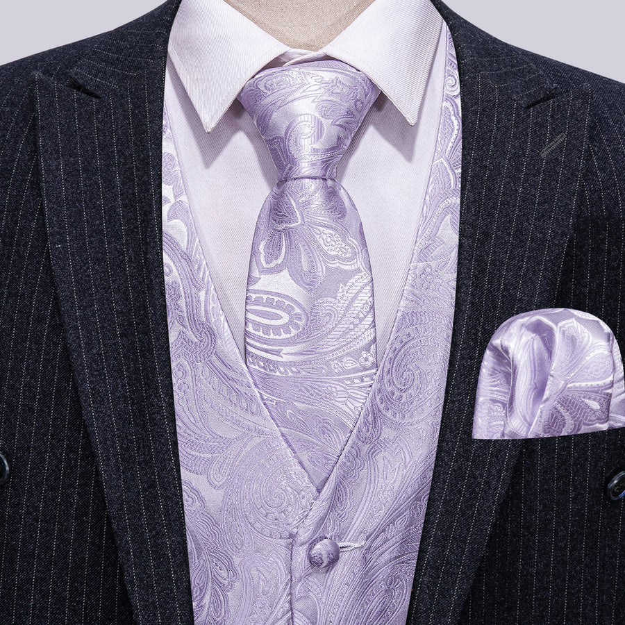 GentCrest Purple Paisley Vest Set - Image 2