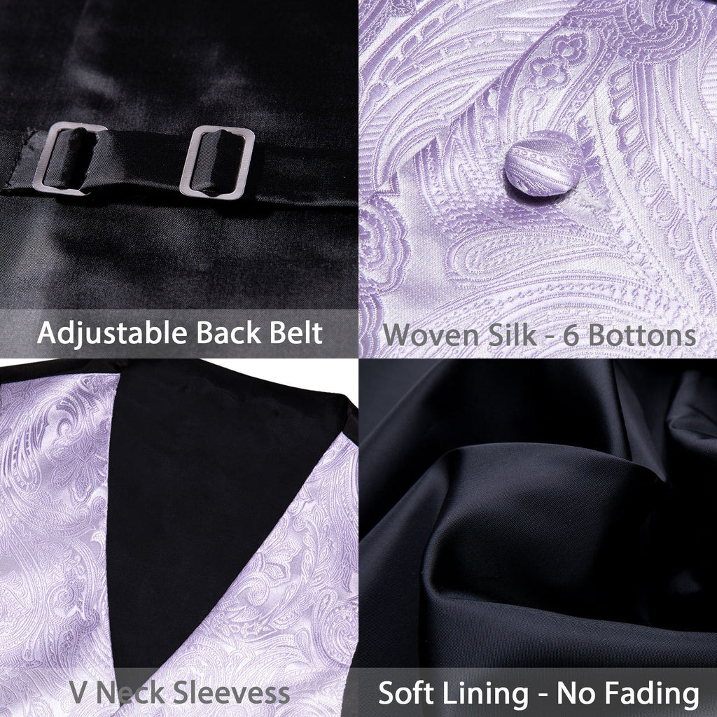 GentCrest Purple Paisley Vest Set - Image 7