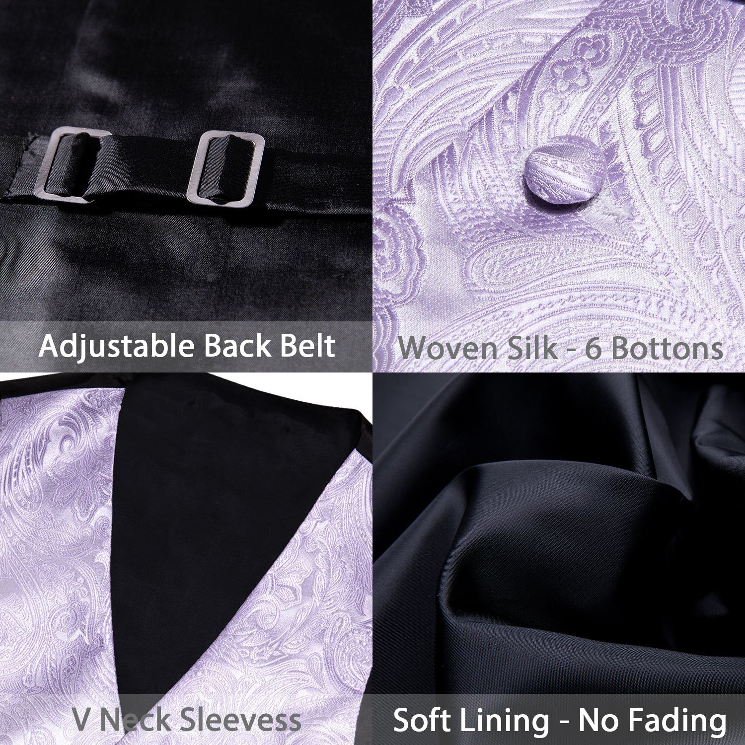 GentCrest Purple Paisley Vest Set - Image 7