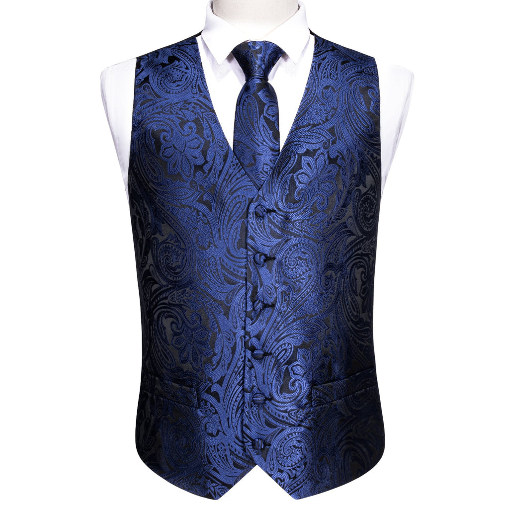 GentCrest Blue Paisley Vest Set - Image 3