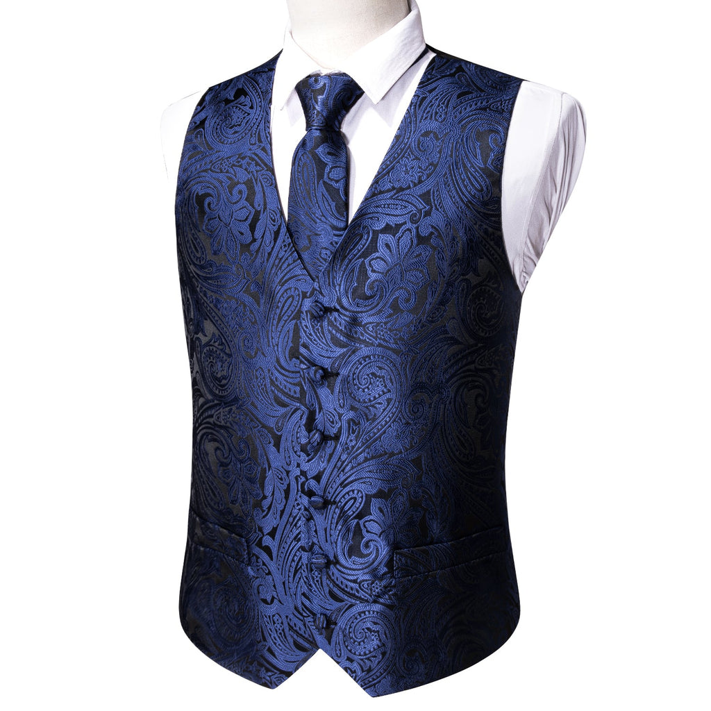 GentCrest Blue Paisley Vest Set - Image 2