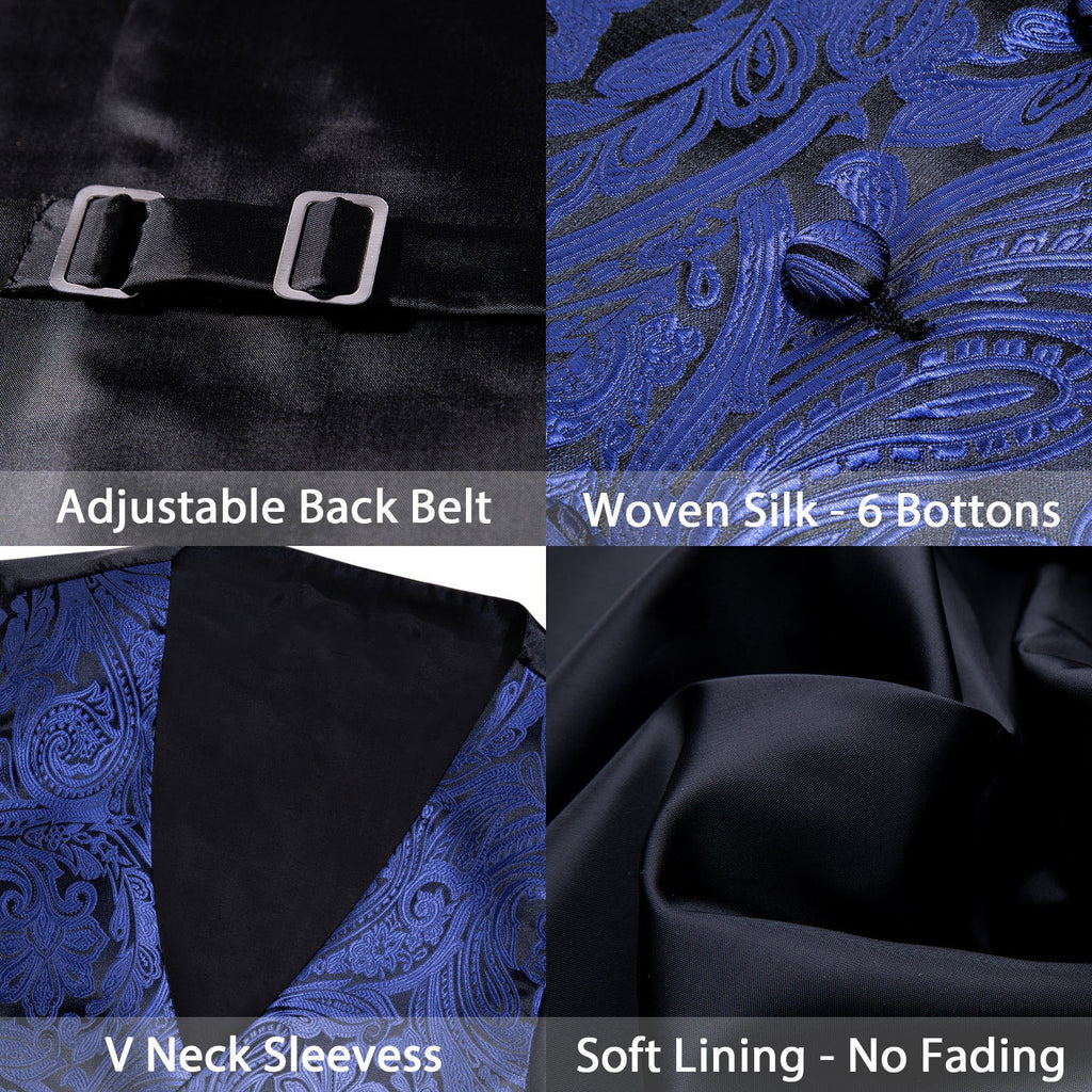 GentCrest Blue Paisley Vest Set - Image 7
