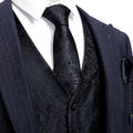 GentCrest Black Paisley Vest Set - Image 1