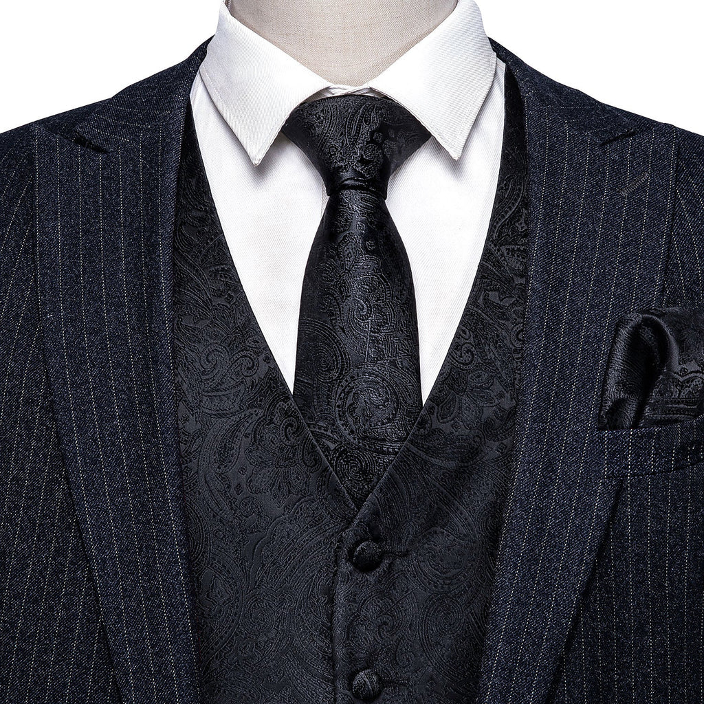GentCrest Black Paisley Vest Set - Image 2