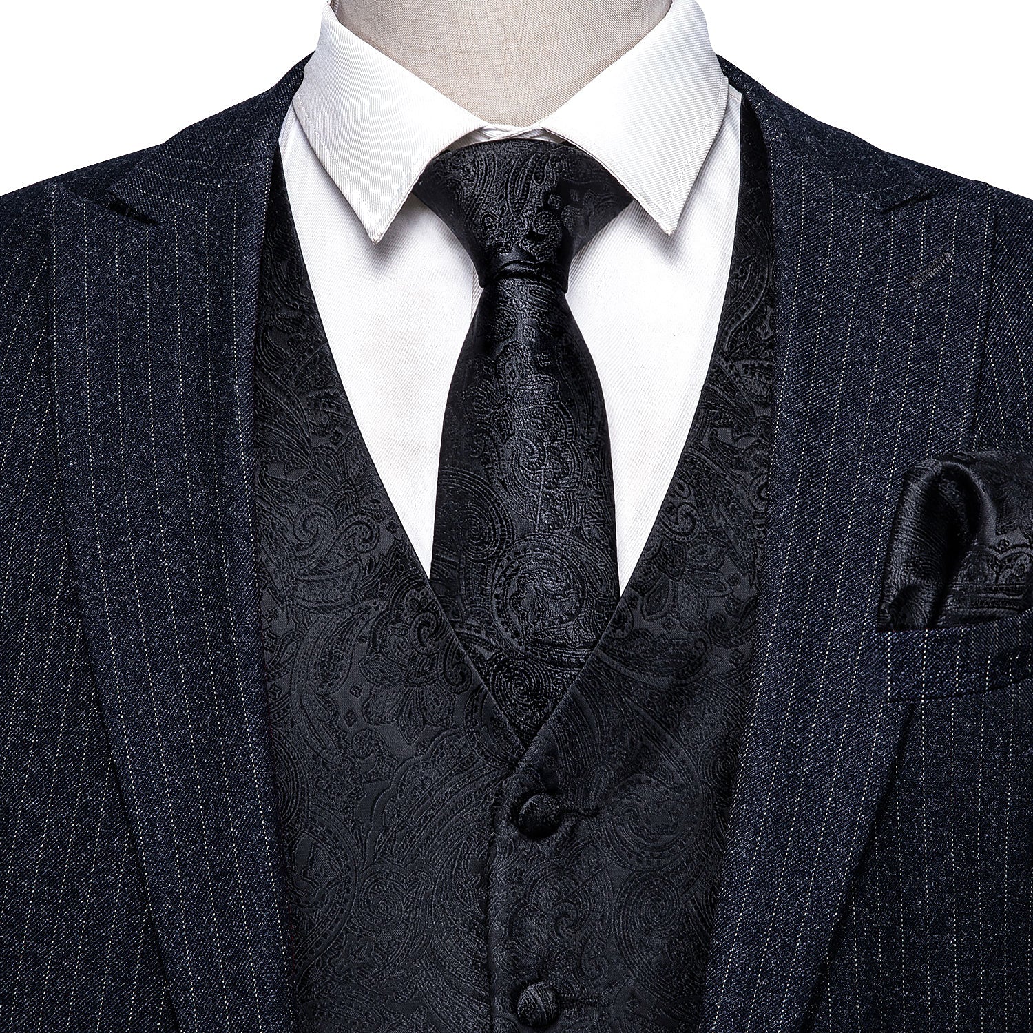 GentCrest Black Paisley Vest Set - Image 2