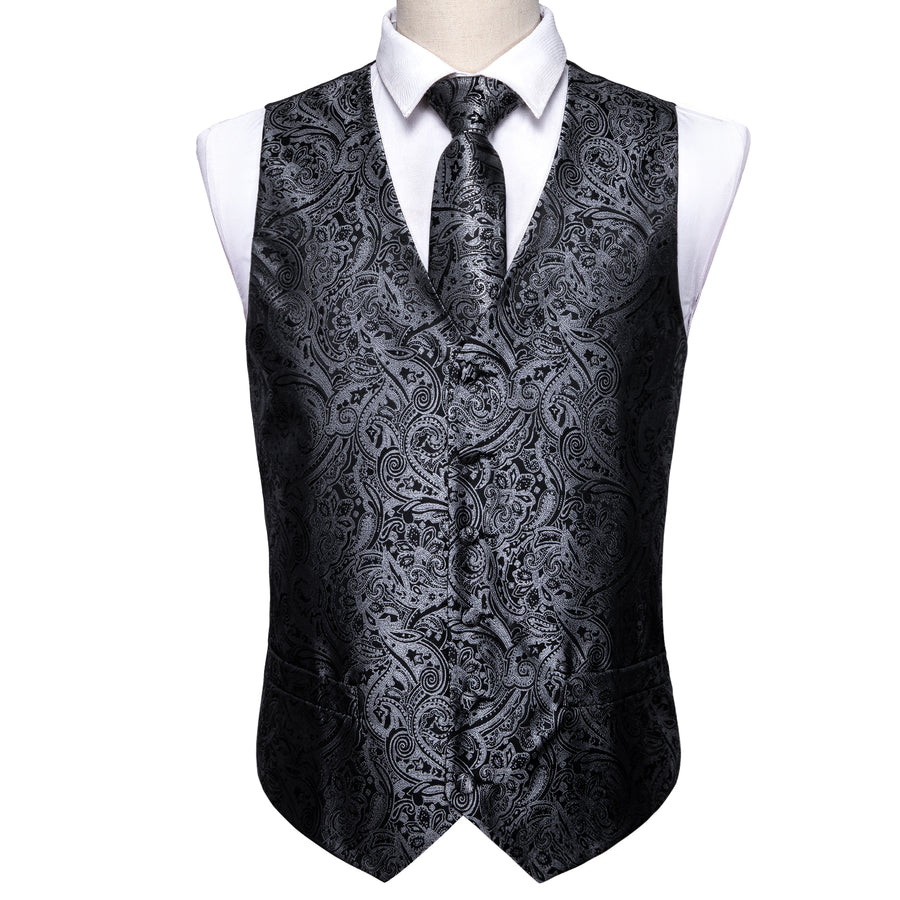 GentCrest Black Paisley Vest Set - Image 4