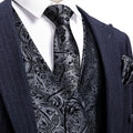 GentCrest Black Paisley Vest Set - Image 1