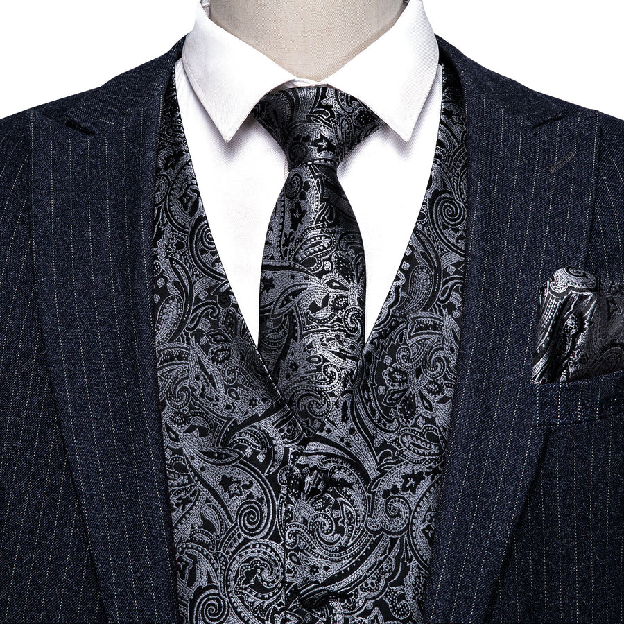 GentCrest Black Paisley Vest Set - Image 2