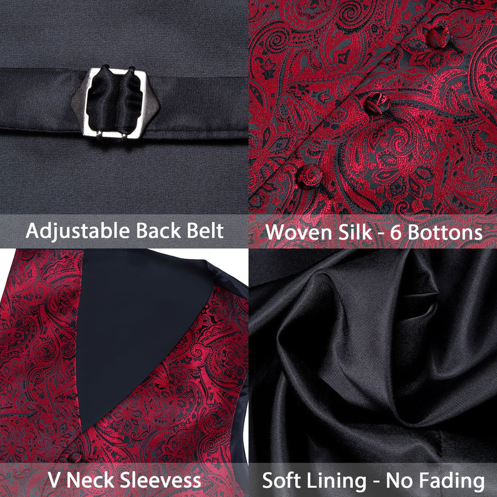 GentCrest Black Paisley Vest Set - Image 7