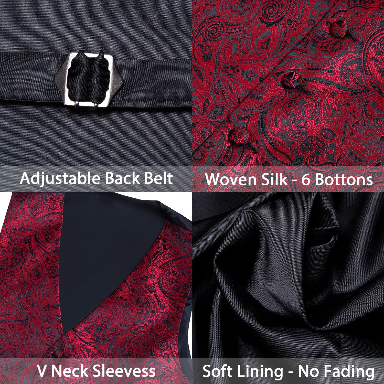 GentCrest Black Paisley Vest Set - Image 7