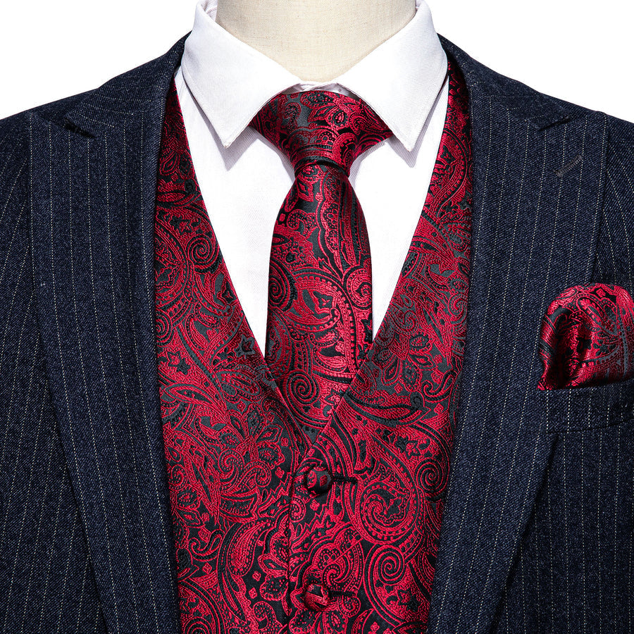 GentCrest Black Paisley Vest Set - Image 2