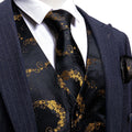 GentCrest Black Floral Vest Set - Image 1