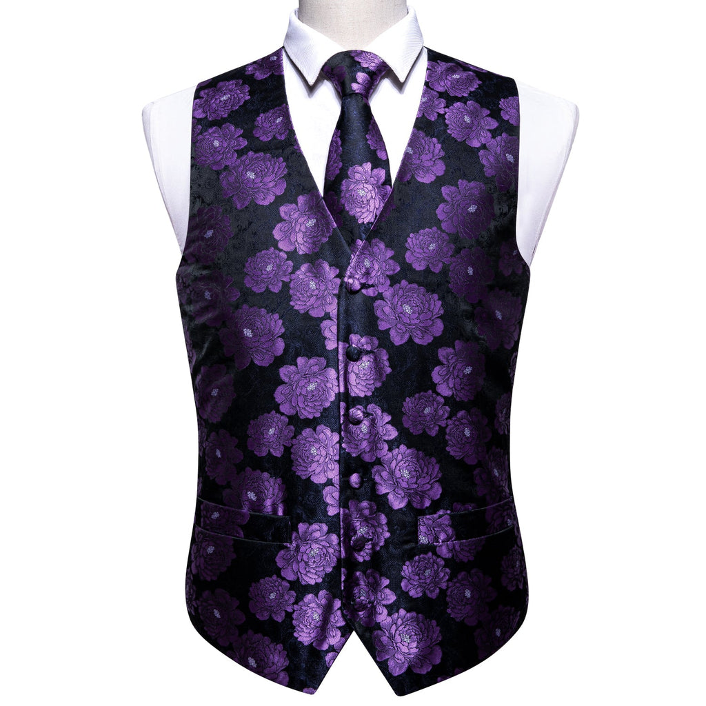 GentCrest Black Floral Vest Set - Image 2
