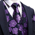 GentCrest Black Floral Vest Set - Image 1