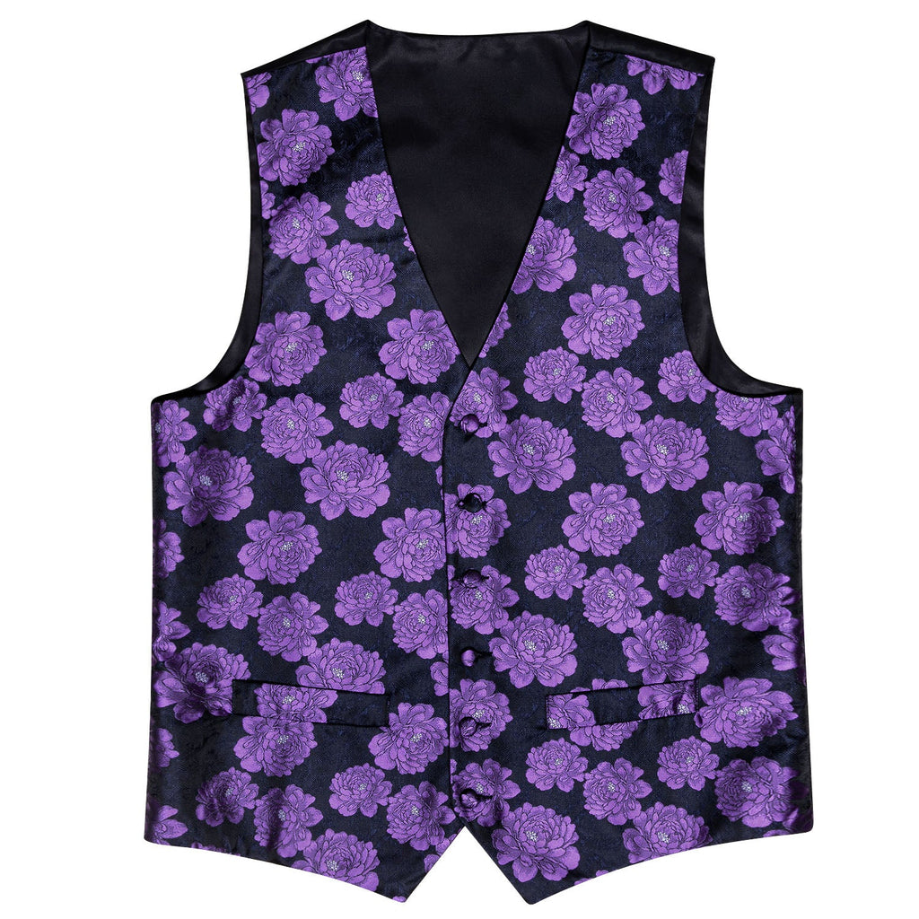 GentCrest Black Floral Vest Set - Image 3