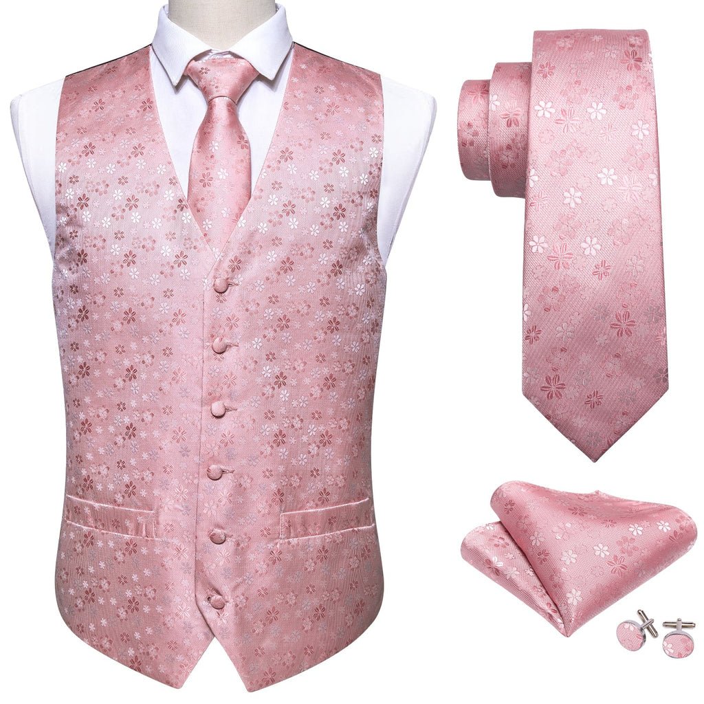GentCrest Pink Floral Vest Set - Image 2