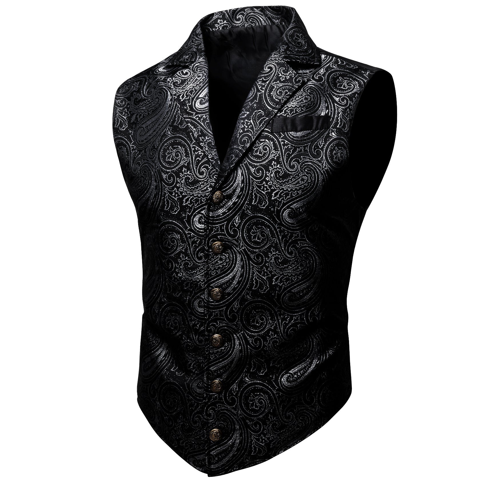GentCrest Black Paisley Vest Set - Image 1