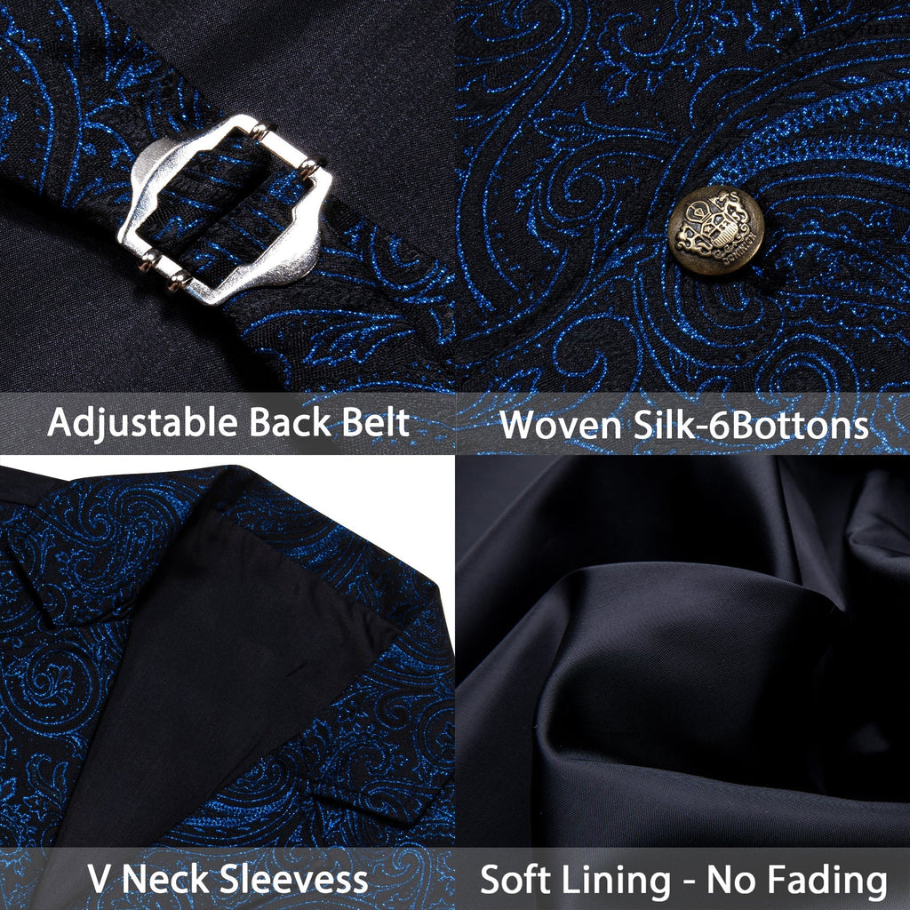 GentCrest Blue Paisley Vest Set - Image 5