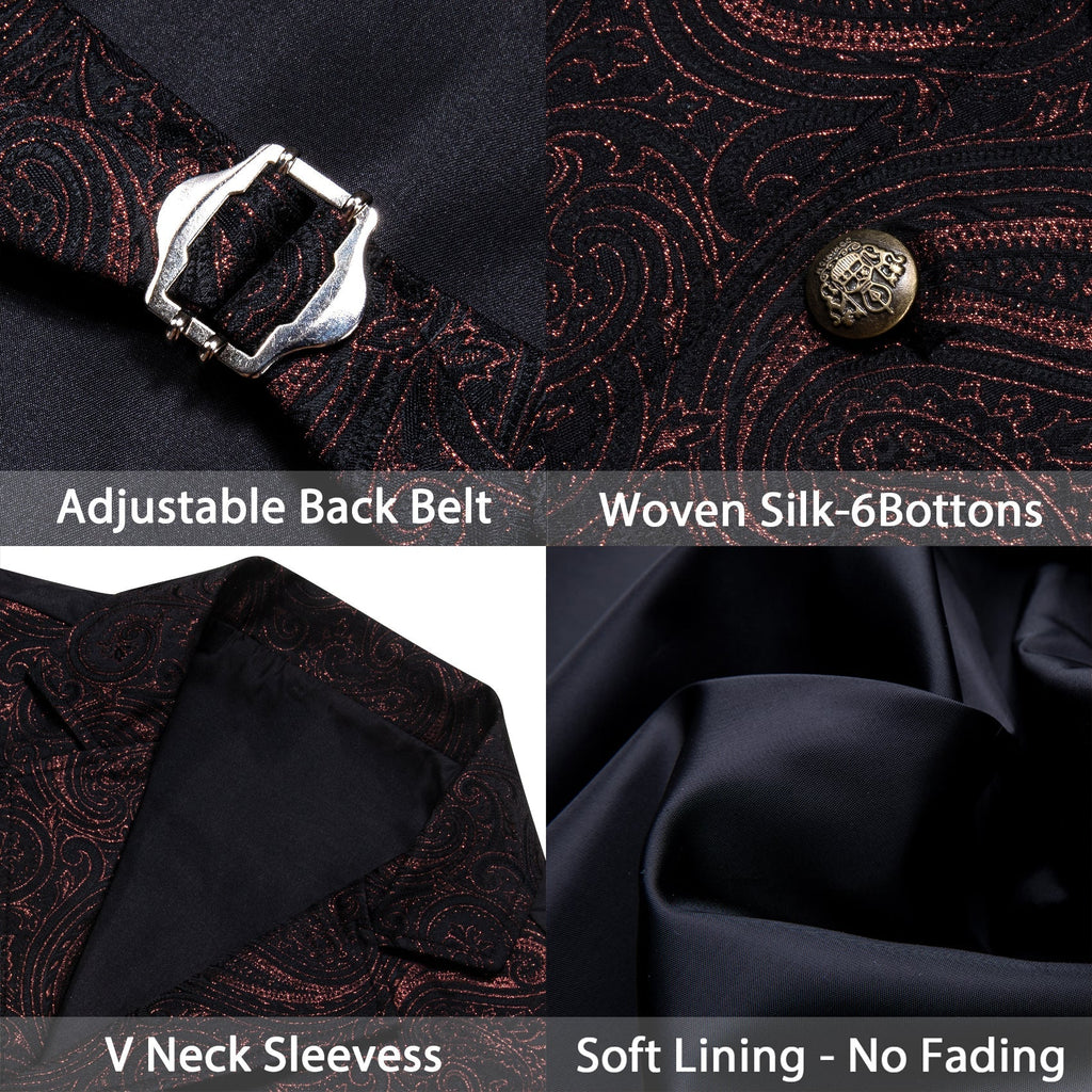 GentCrest Black Paisley Vest Set - Image 5
