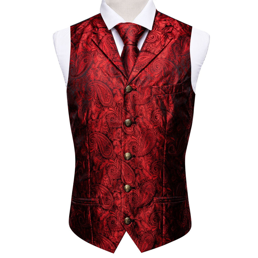 GentCrest Red Paisley Vest Set - Image 4