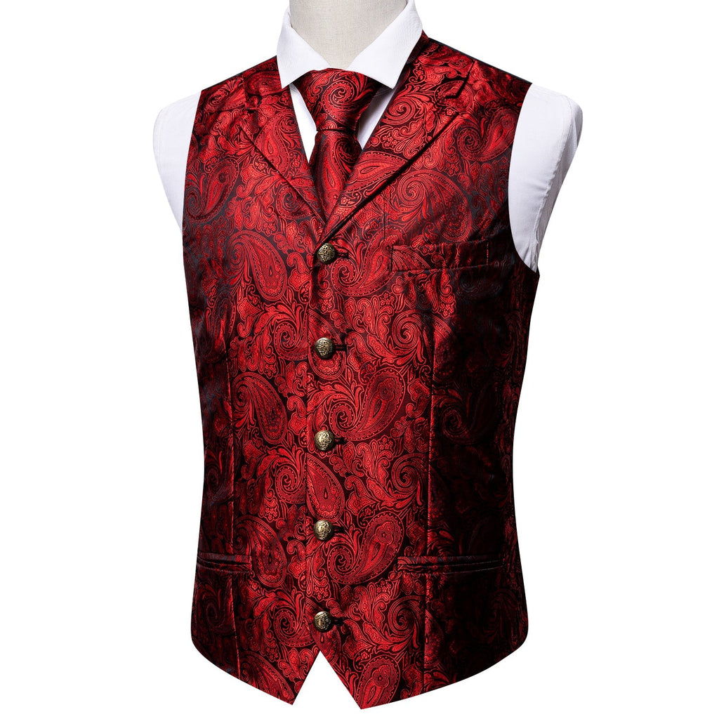 GentCrest Red Paisley Vest Set - Image 3