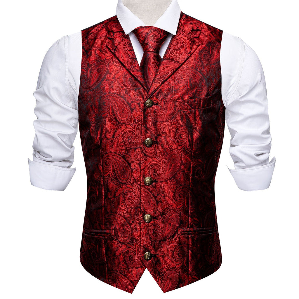 GentCrest Red Paisley Vest Set - Image 7