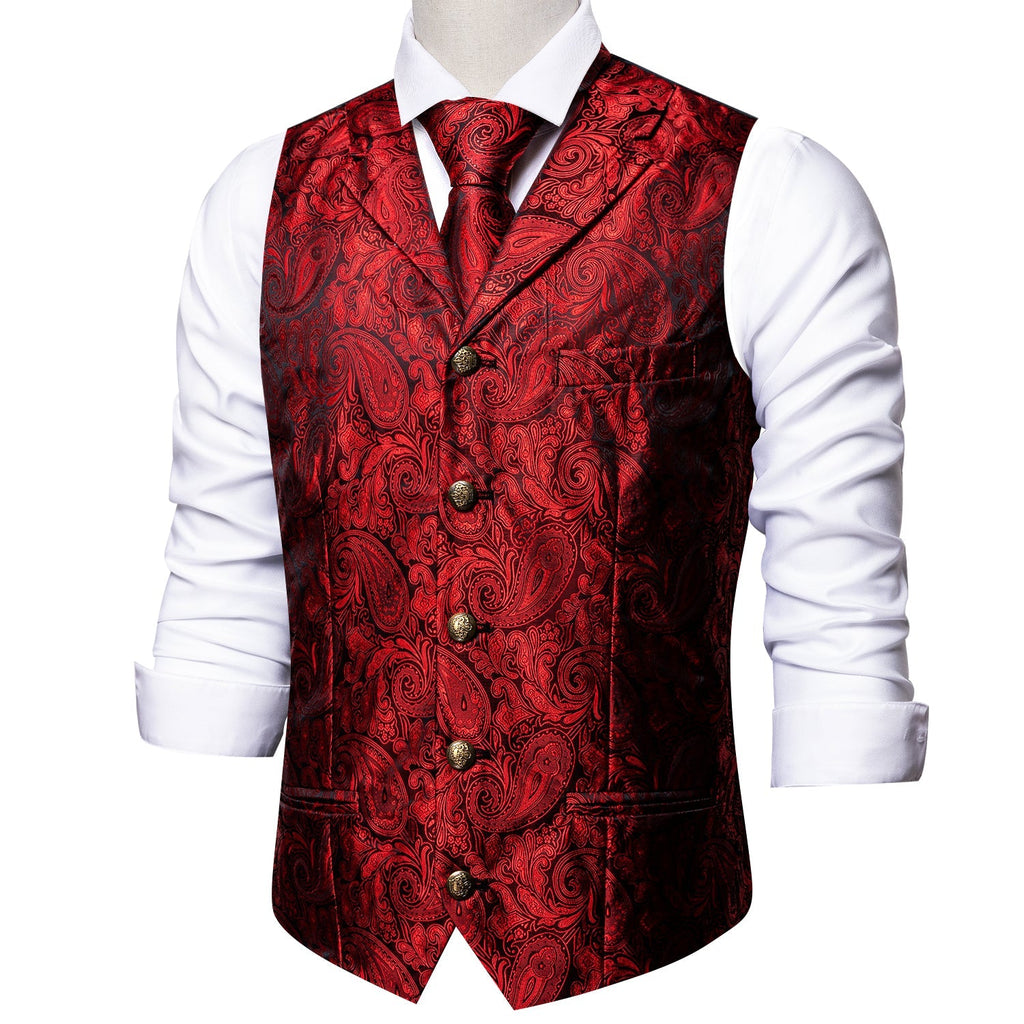 GentCrest Red Paisley Vest Set - Image 6