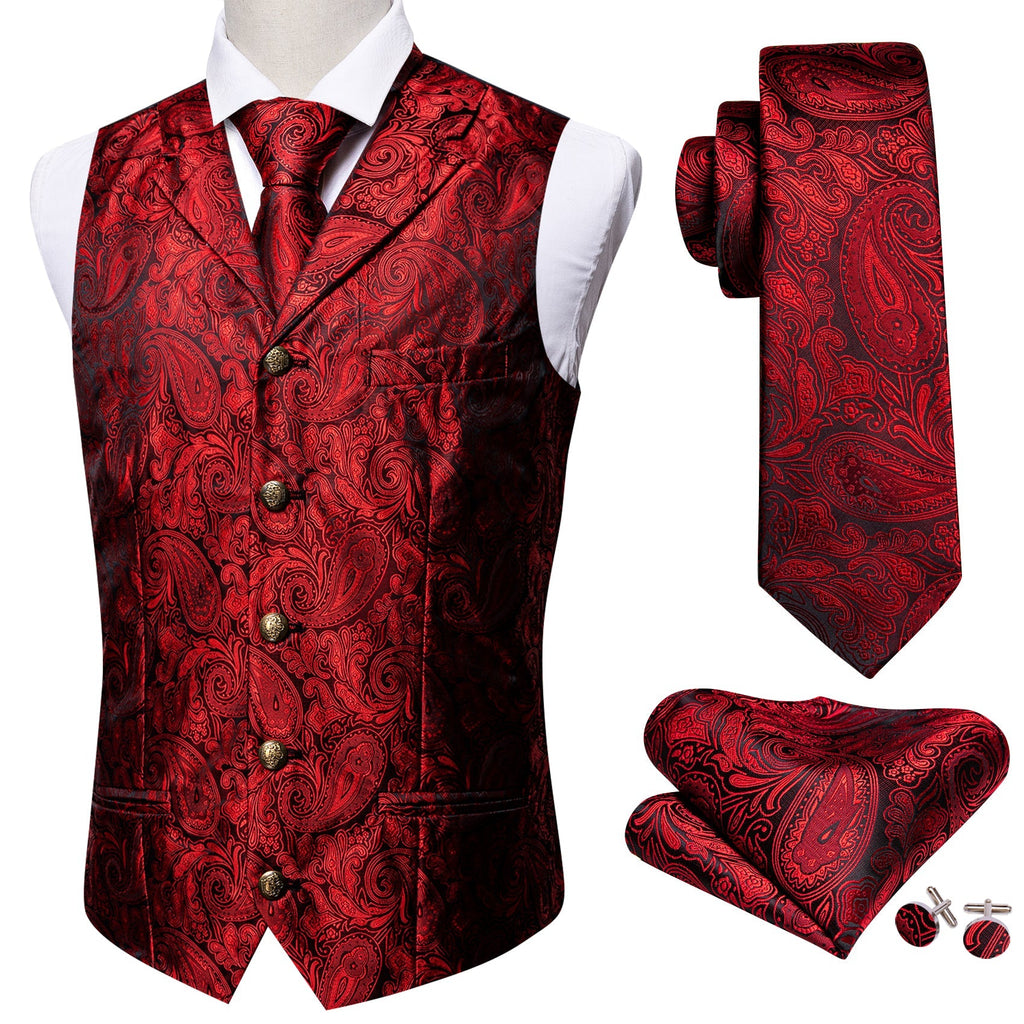 GentCrest Red Paisley Vest Set - Image 2