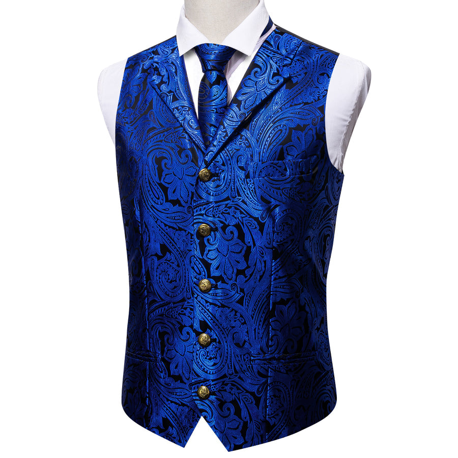 GentCrest Blue Paisley Vest Set - Image 4