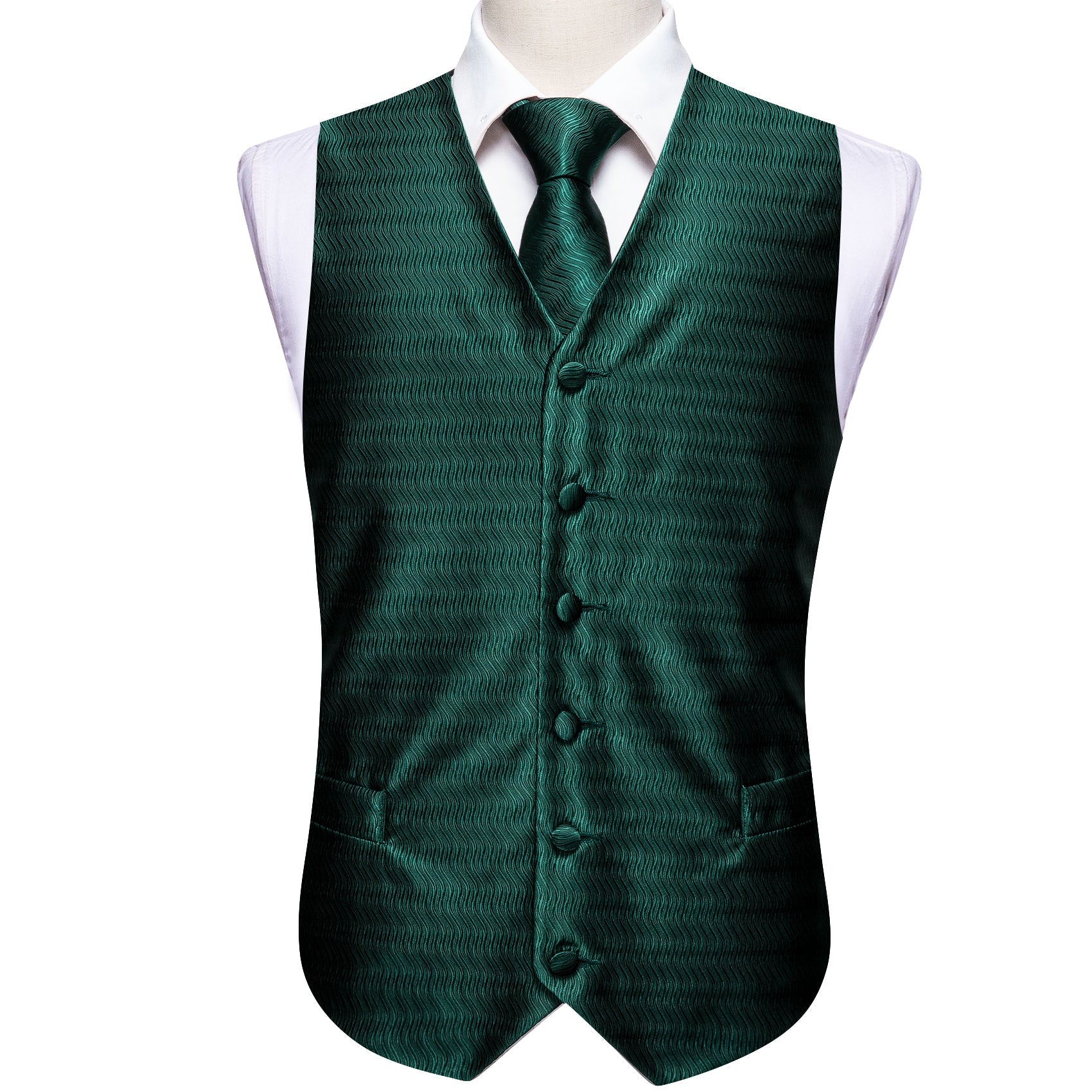 GentCrest Red Textured Vest Set - Image 3