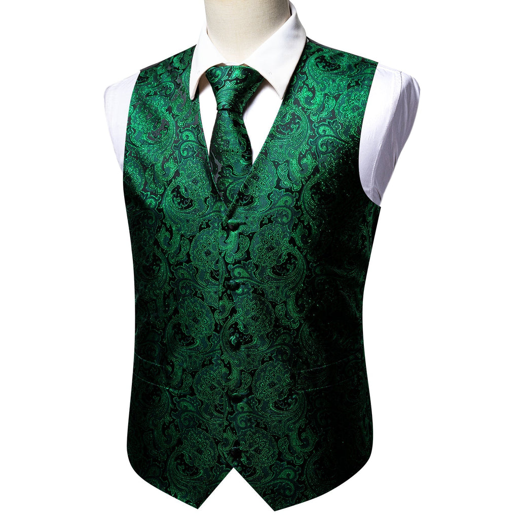 GentCrest Green Paisley Vest Set - Image 3