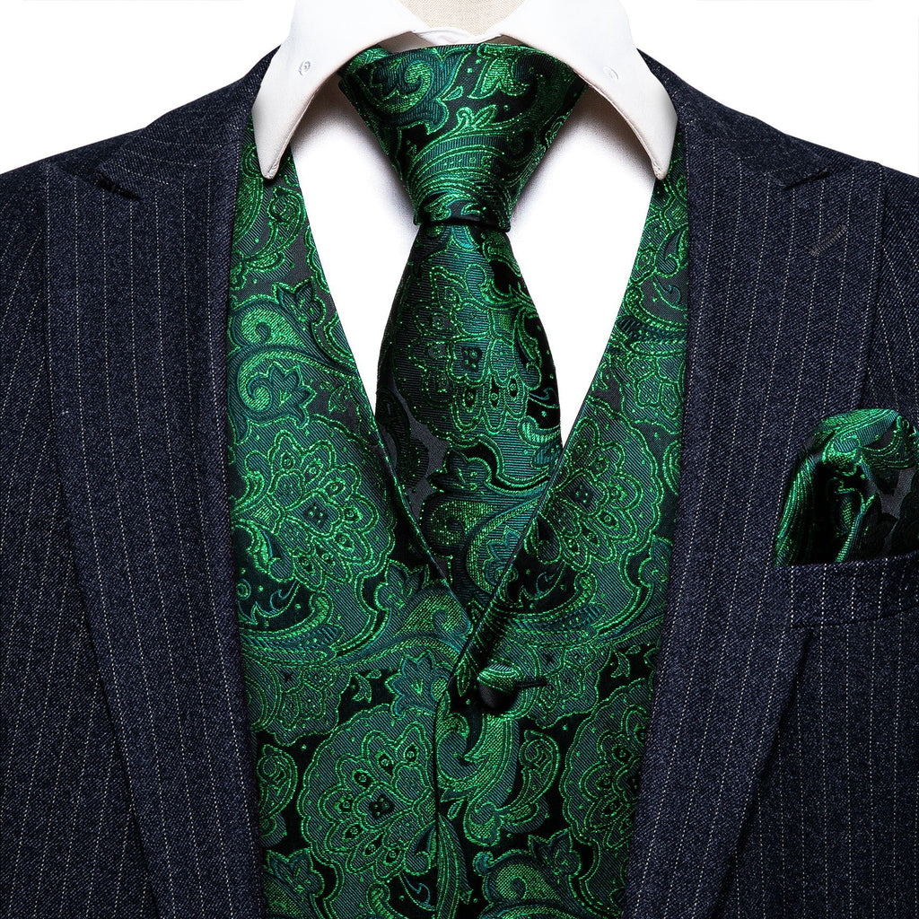 GentCrest Green Paisley Vest Set - Image 6