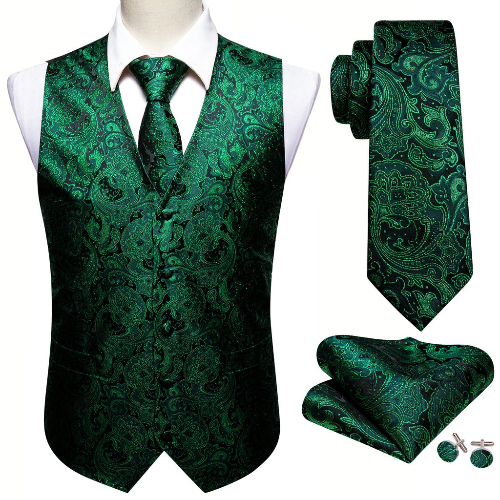 GentCrest Green Paisley Vest Set - Image 2