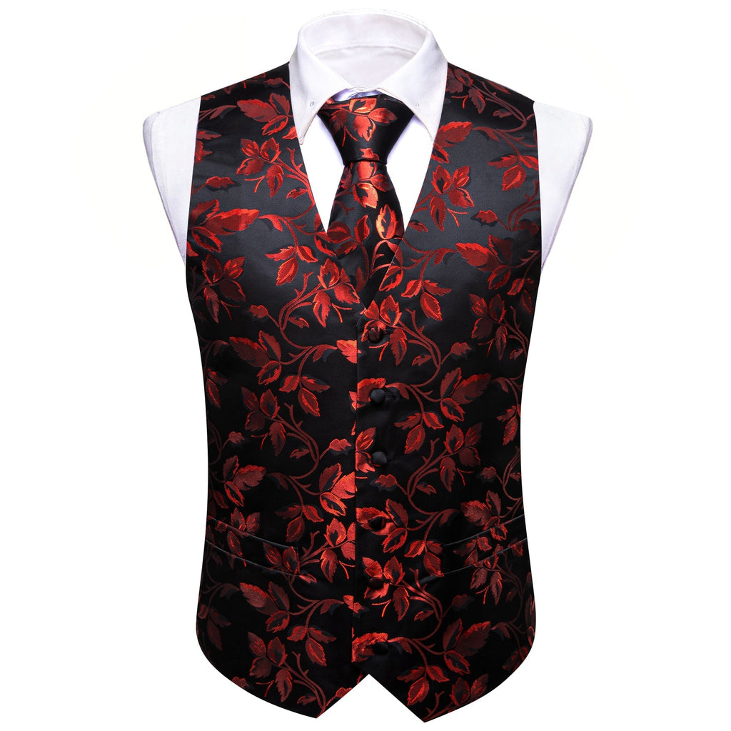 GentCrest Black Floral Vest Set - Image 4