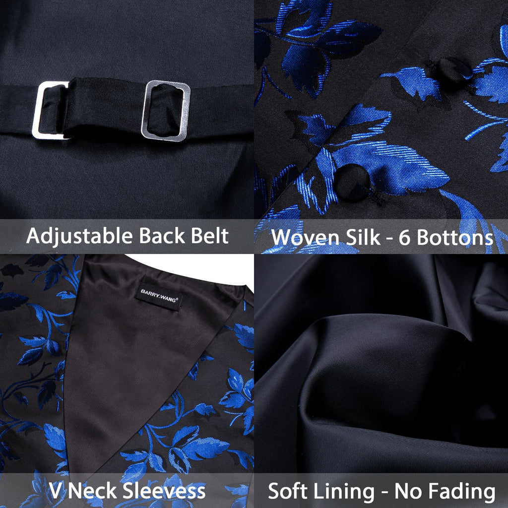 GentCrest Black Floral Vest Set - Image 4